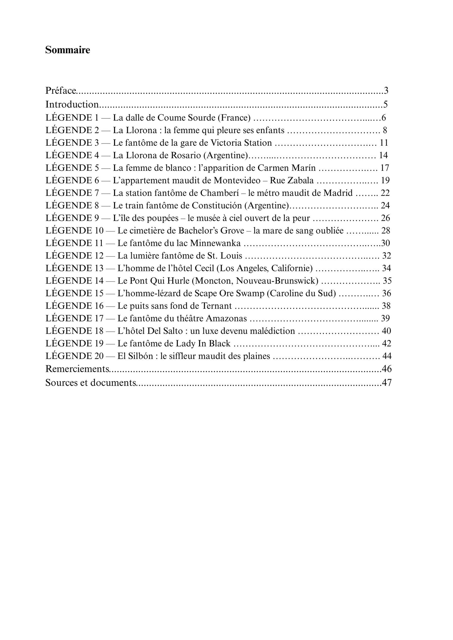 Légendes Urbaines – Volume 1